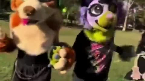 This kid fucks Animals Kid in furry costume attacked at mall _ 9 News Australia