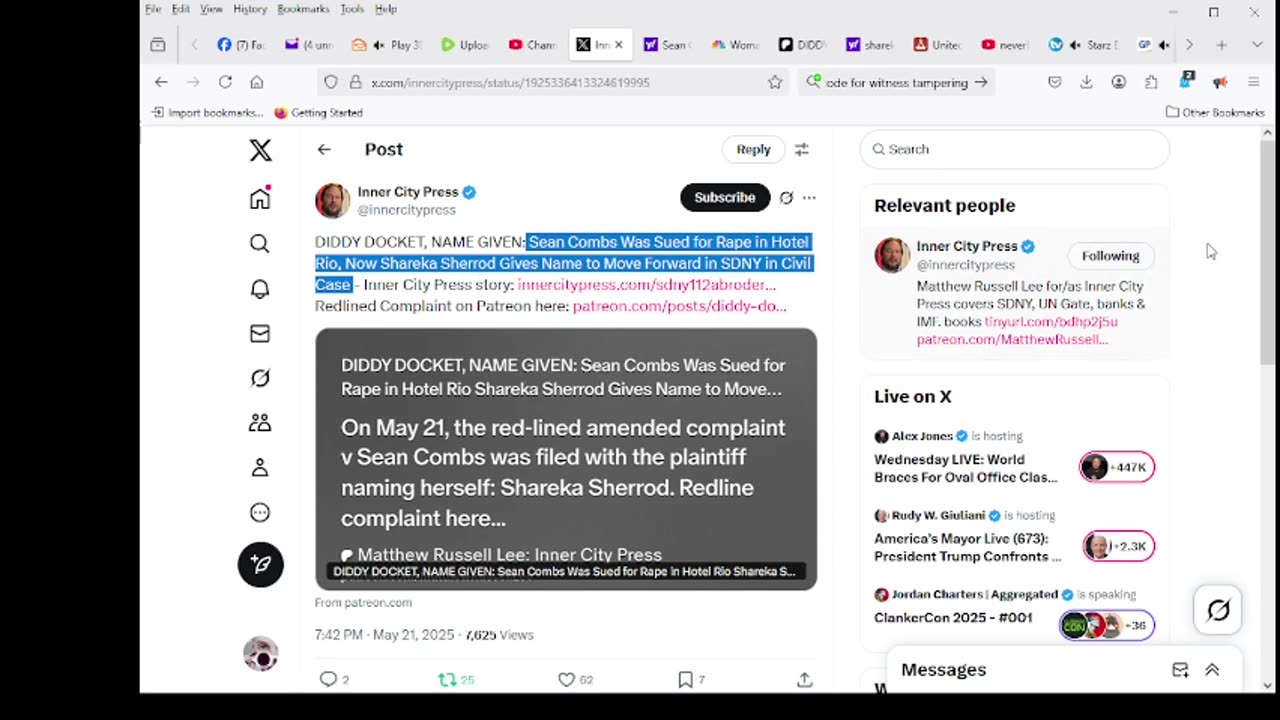 Sean Combs Was Sued for Rape in Hotel Rio, Now Shareka Sherrod Gives Name to Move Forward in SDNY i