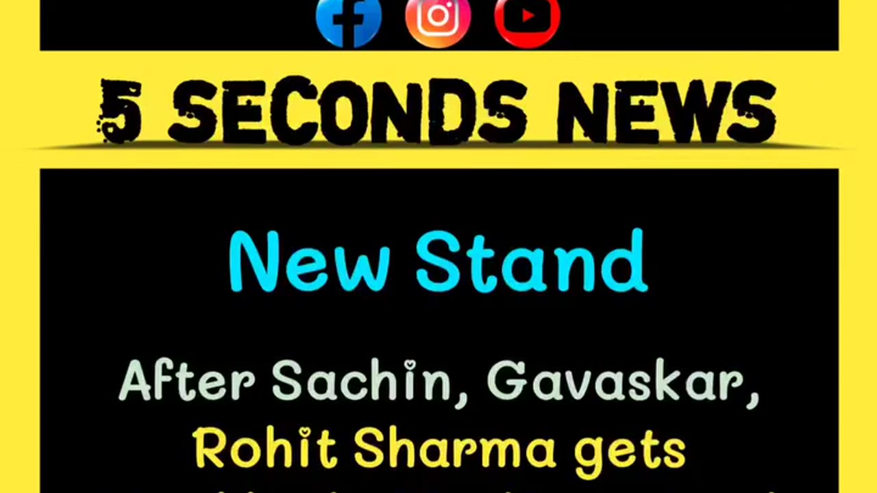 Rohit Sharma new stand in wankhede stadium