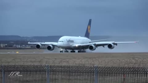 Beautiful landing of the Airbus A380-800