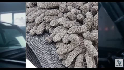 Amazon Basics Absorbent Microfiber Car Wash Drying Mitts, 2 Pack, Gray, 10.44" L