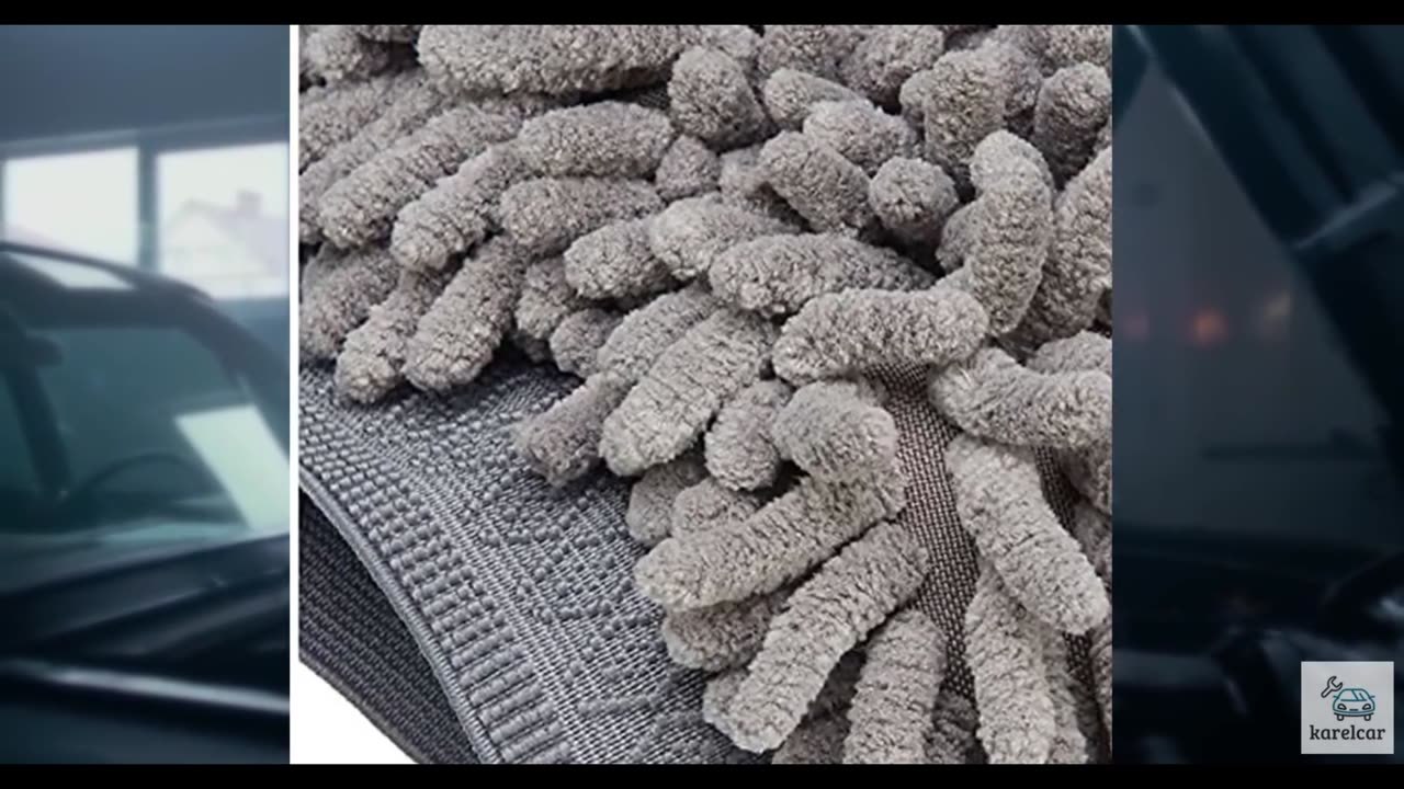 Amazon Basics Absorbent Microfiber Car Wash Drying Mitts, 2 Pack, Gray, 10.44" L