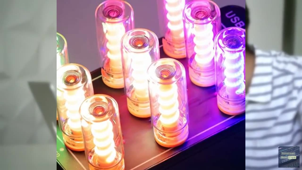 3D Dimmable Touch Control USB Car Interior Lights - Retro Creative LED Ambient L