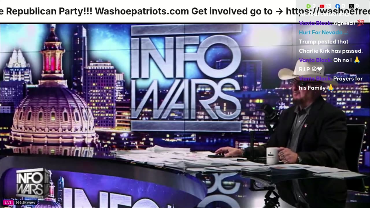 Alex Jones, Info Wars, 09/10/2025