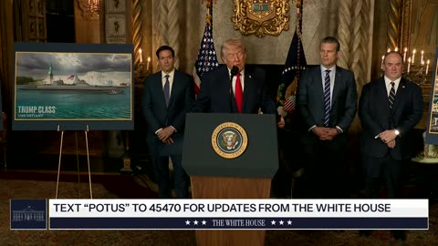 President Trump Makes an Announcement with the Secretary of War and the Secretary of the Navy