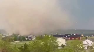 Large Tornado doing damage in Elkhorn Ranch, CO