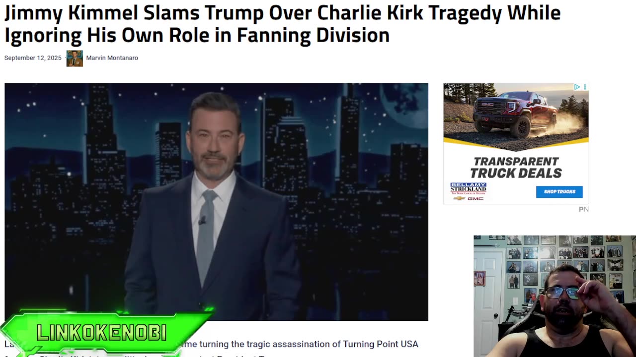 Jimmy Kimmel Instead Of Honoring Charlie Kirk's Death He Blasts Trump For His Political Excuse