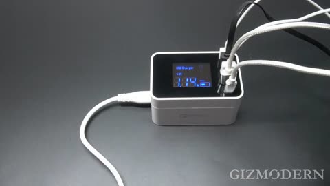 5-port QC 3.0 USB & Type-C Wired & Wireless Charge Station with Digital Display
