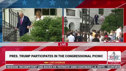 RSBN President Trump speak at the White House Congressional Picnic - 6-12-25