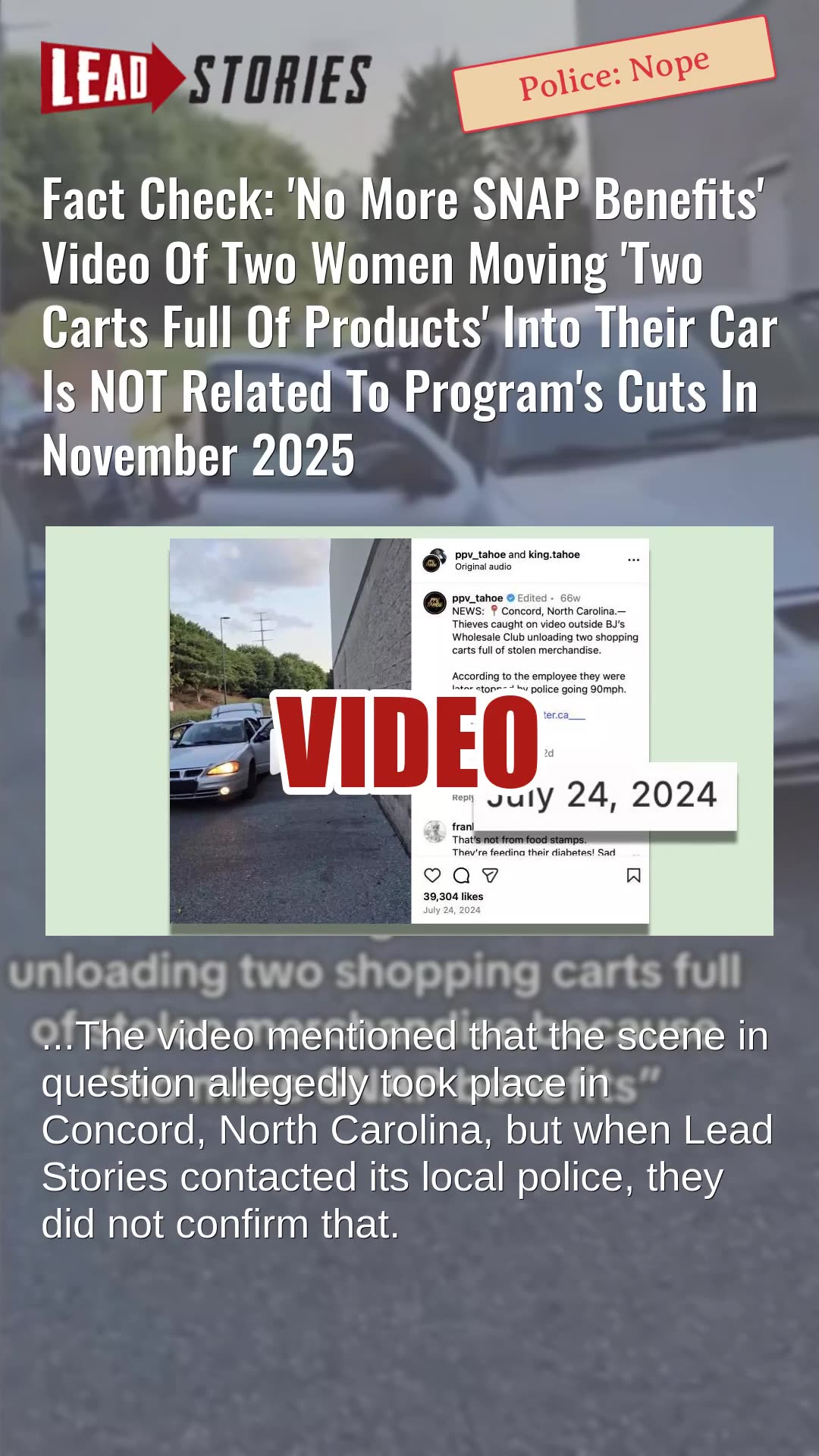 Fact Check: No More SNAP Benefits Video NOT Related To Programs Cuts In November 2025