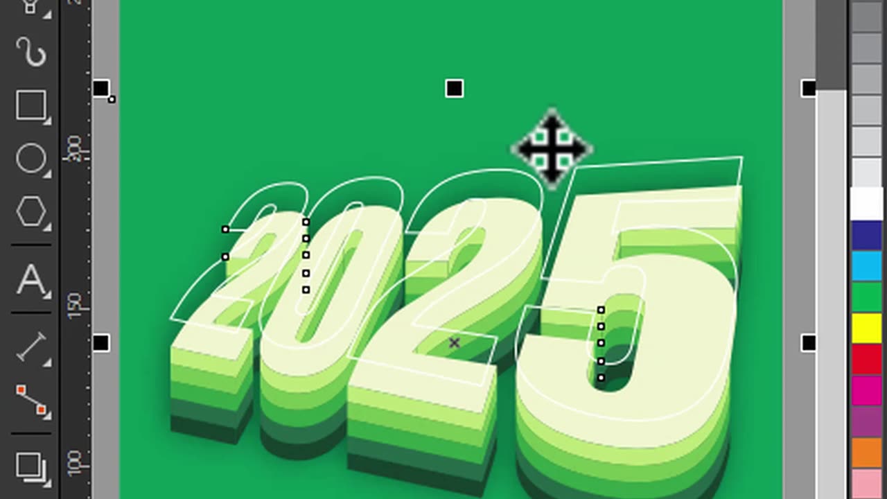 3d text shadow effect in coreldraw