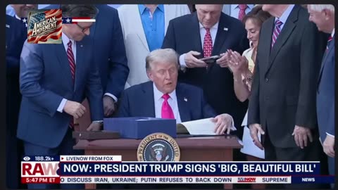 The Big Beautiful Bill is now law watch this historic moment Happy 4th