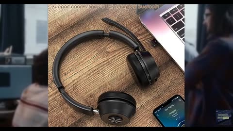 (Upgraded Version) Wireless Headset, Bluetooth Headset with Noise Cancelling Mic