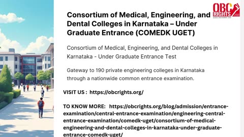 Consortium of Medical, Engineering, and Dental Colleges in Karnataka – (COMEDK UGET)