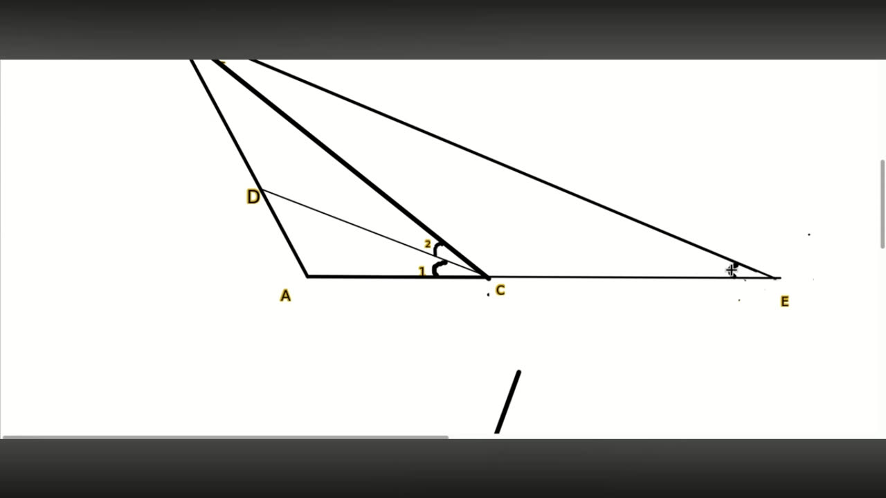The bisector of an internal angle of a triangle divides the opposite side into proportional segments