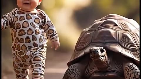 Cute kids with baby animals voice