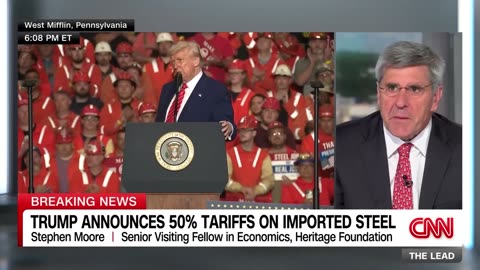 Trump announces steel tariffs are increasing to 50%