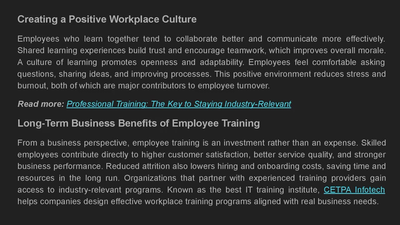 How Workplace Training Improves Productivity and Reduces Attrition