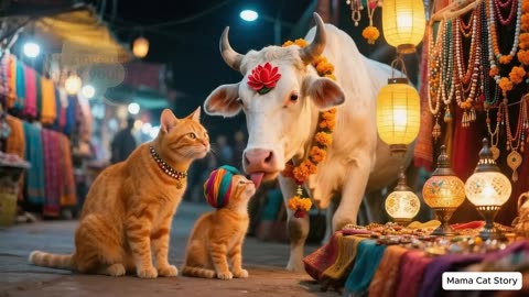 Ginger Kitten _ Mama Cat Plan Secret Birthday for Dad Cat Away on Duty 😺🎂 🎉