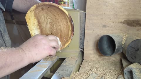 Twice Turned Oak Bowl (Full Length)
