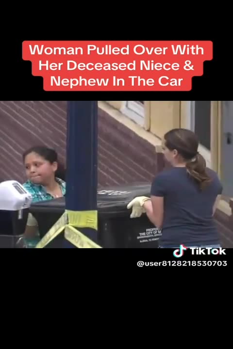 woman pulled over with her deceased Niece & Nephew in the car