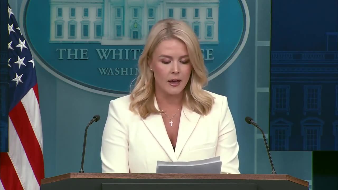 🚨🔥Karoline Leavitt: "The President's thoughts also remain with the families and communities