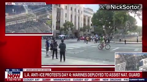 🚨 JUST IN: Trucks full of BIONIC FACE SHIELDS showing up to distrib 2 rioters on the streets of LA