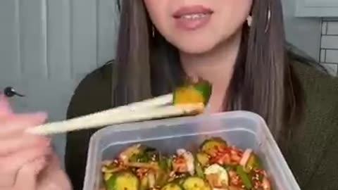 Amazing: My new obsession is Cucumber Kimchi | MyHealthyDish