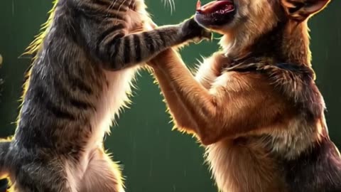 Cat vs Dog: Matrix Fight Scene! 🐱🆚🐶