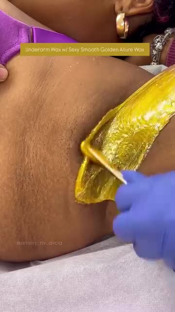 Underarm Waxing with Sexy Smooth Golden Allure | @artistry_by_alicia Shows Her Technique! ✨