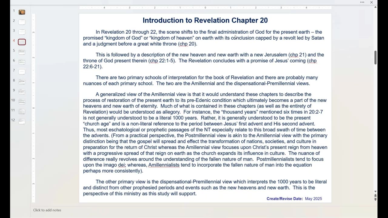 Revelation 20 Introduction
