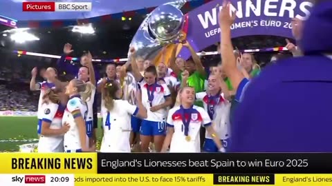 JUST IN - England defeats Spain 3-1 on penalties to win the UEFA Women's Euro 2025 Championship.