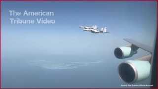 Watch: Donald Trump Reacts To Jet Fighter Escort Into Saudi Arabia