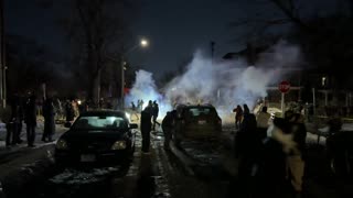 TENSE and chaotic scene at another ICE-involved shooting in Minneapolis.
