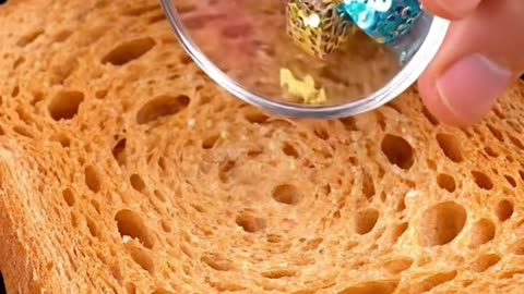 Spreading textile cubes on toast 😌 #oddlysatisfyingvideo #relaxing #shorts #viral #fyp