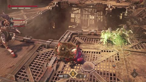 Space Marine 2 40K Blood Raven fighting BRUTAL