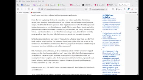 Bibi Netanyahu hates Christians, as does everyone in Israel, but they are Israel’s biggest suppor