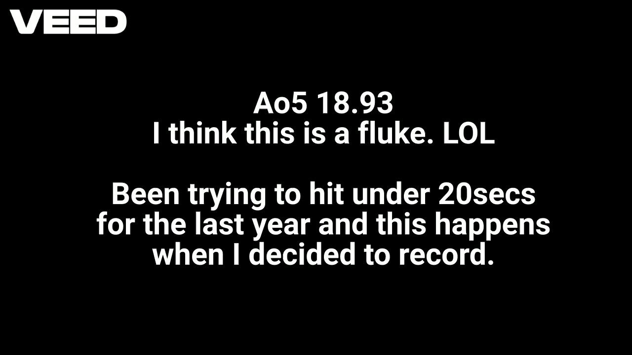 Uncle Solves Rubik's Cube Day 1 Ao5 18.93 secs