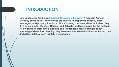 Looking for the best Medical Cleaning in Kingsbury