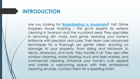 Are you looking for Waterblasting in Anawhata?