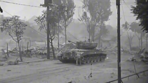 US Marines mopping up resistance during the Second Battle of Seoul in September 1950