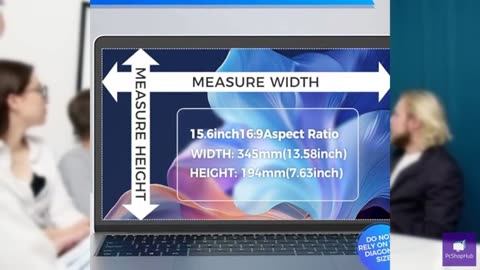 JEAPKA Magnetic Laptop Privacy Screen Filter 15.6 inch for 16:9 Widescreen Compu