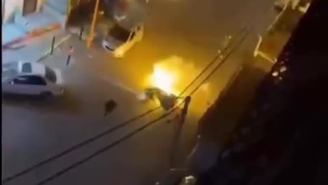 Occupation forces fired a grenade at a young man riding his motorcycle