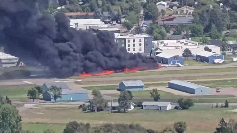 Plane Crash in Montana creates massive fireball. NO word yet on casualties