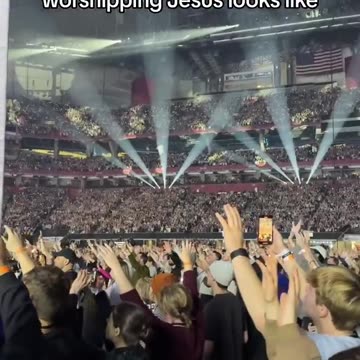60,000 Christians gathered together to worship Jesus.