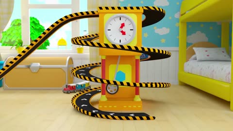 Hickory Dickory Dock Vehicles Song - Nursery Rhymes & Kids Songs