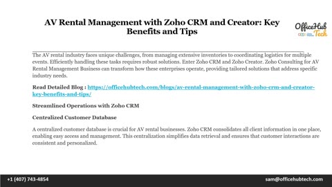 AV Rental Management with Zoho CRM and Creator- Key Benefits and Tips.mp4