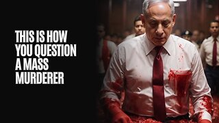 This is PEAK JOURNALISM and Netanyahu looks like he is about to IMPLODE 🤣🤣🤣