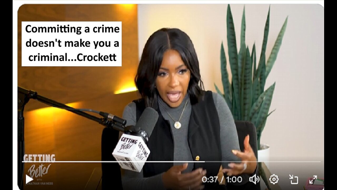 Jasmine Crockett says committing a crime doesn’t make you a criminal