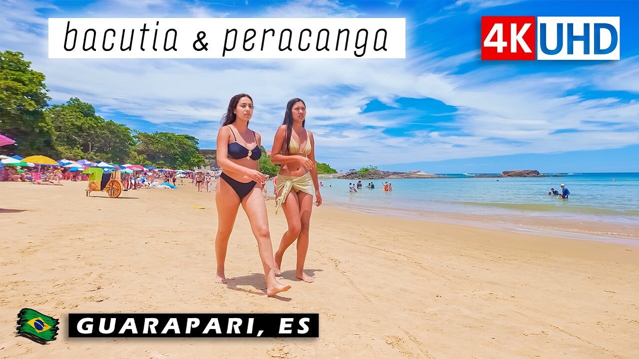 Stunning Bacutia & Peracanga Beach Walking Tour — Guarapari, Espírito Santo, Brazil 🇧🇷 【 4K UHD 】